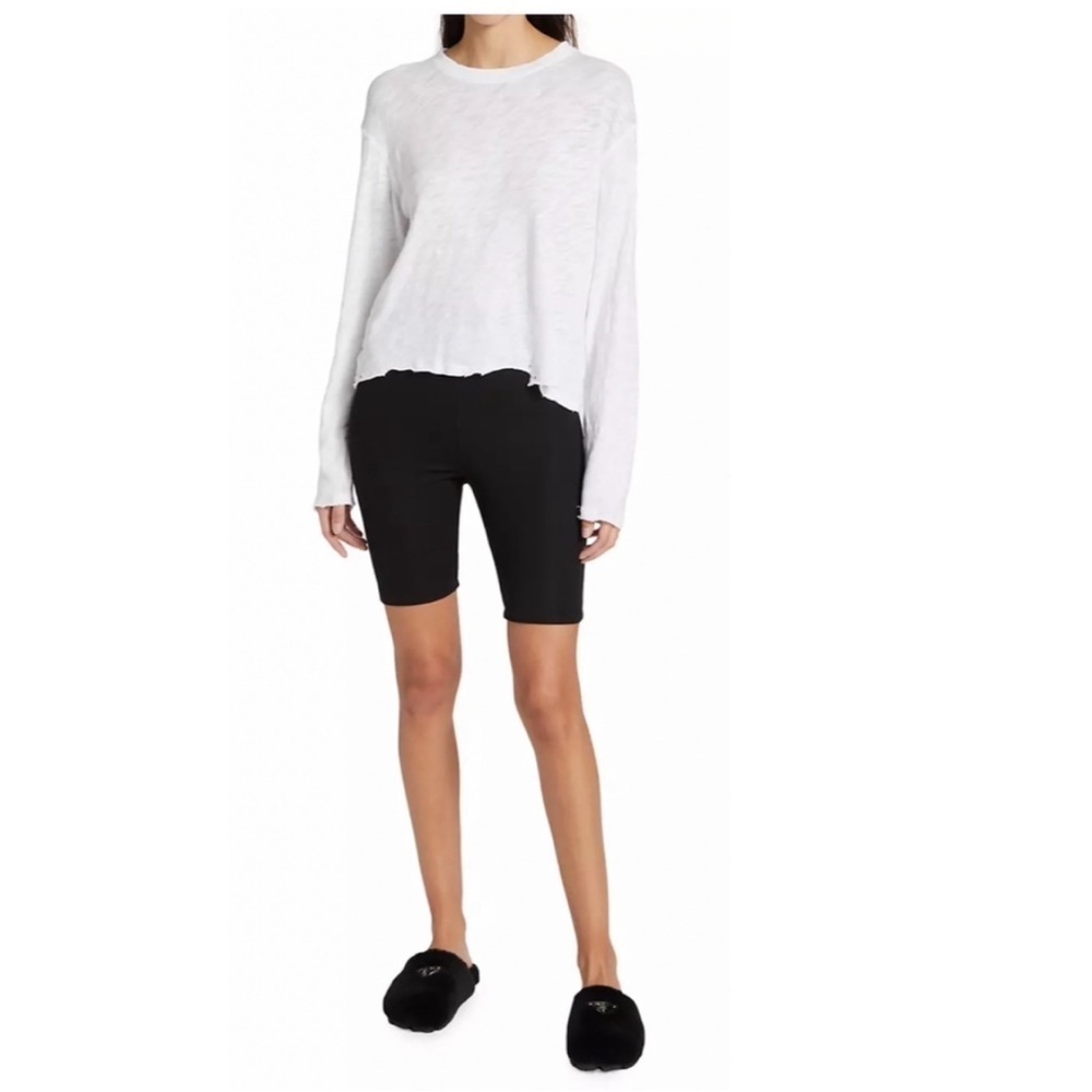 ATM Slub Jersey Long Sleeve Shirt in White.